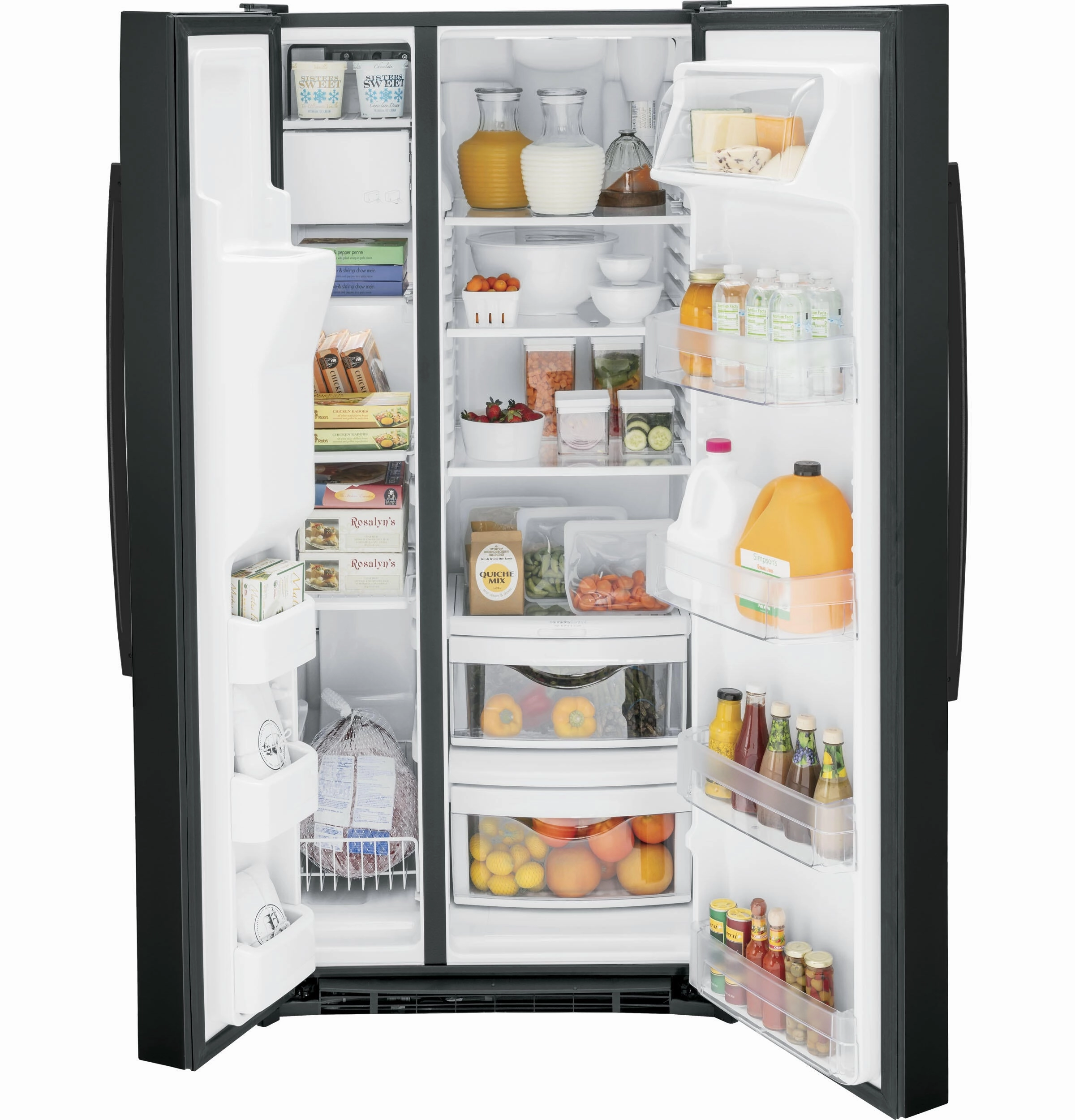 Ge Appliances GSE23GGPBB Ge? Energy Star? 23.0 Cu. Ft. Side-By-Side Refrigerator