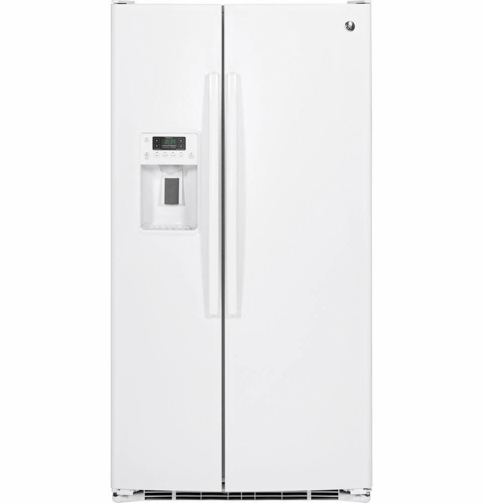 Ge Appliances GSE25GGHWW Ge? Energy Star? 25.3 Cu. Ft. Side-By-Side Refrigerator Freestanding Refrigerators freestanding fridge freezer combo