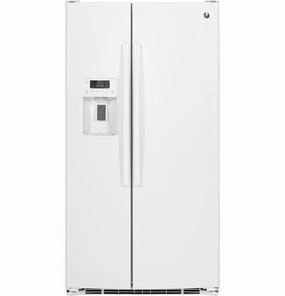 Ge Appliances GSE25GGHWW Ge? Energy Star? 25.3 Cu. Ft. Side-By-Side Refrigerator Freestanding Refrigerators freestanding fridge freezer combo