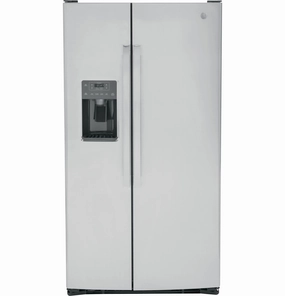 Ge Appliances GSE25GYPFS Ge? Energy Star? 25.3 Cu. Ft. Side-By-Side Refrigerator Freestanding Refrigerators freestanding fridge freezer combo