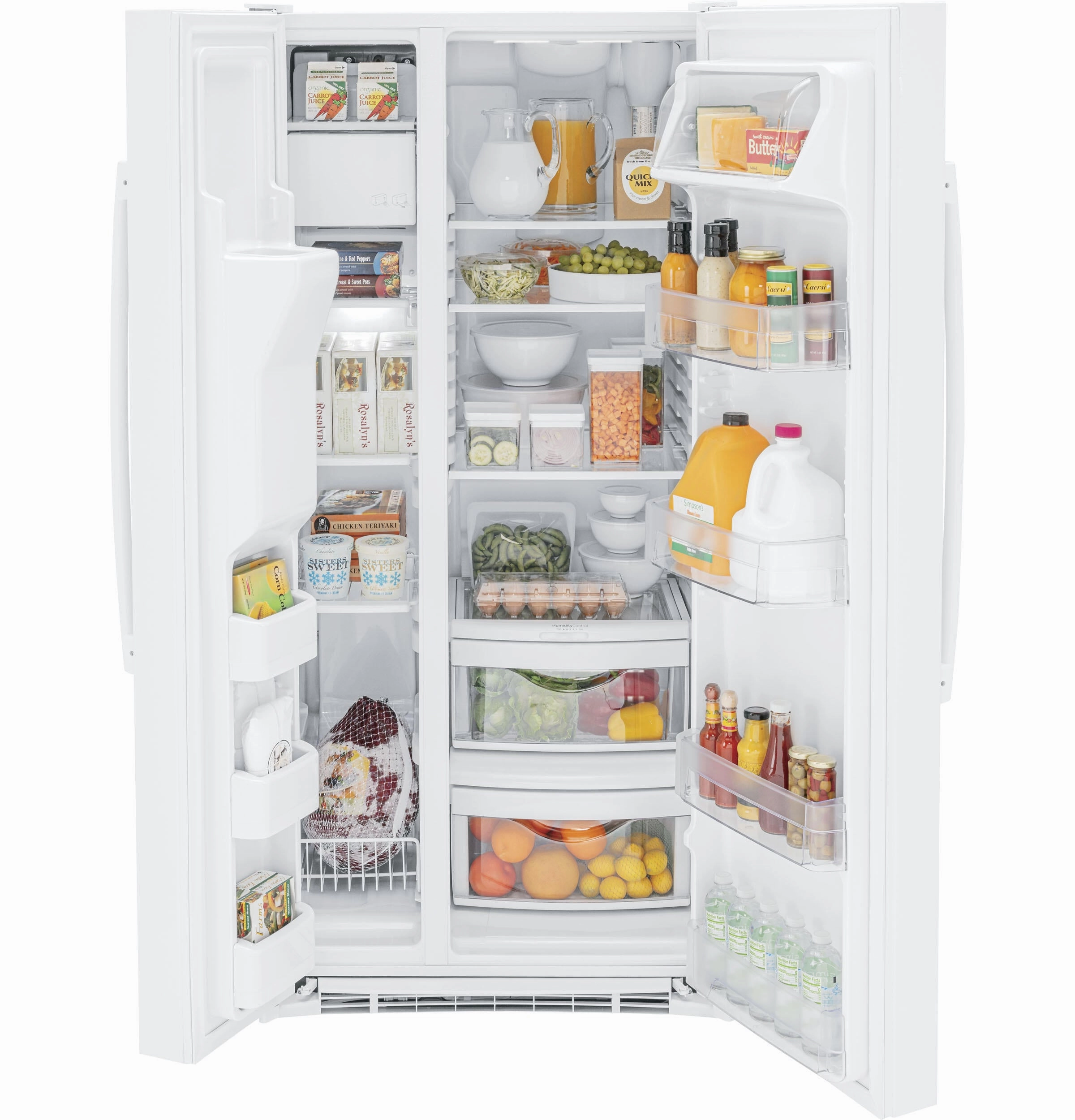 Ge Appliances GSS23GGPWW Ge? 23.0 Cu. Ft. Side-By-Side Refrigerator