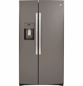 Ge Appliances GZS22IMNES Ge? 21.8 Cu. Ft. Counter-Depth Side-By-Side Refrigerator Freestanding Refrigerators freestanding fridge freezer combo