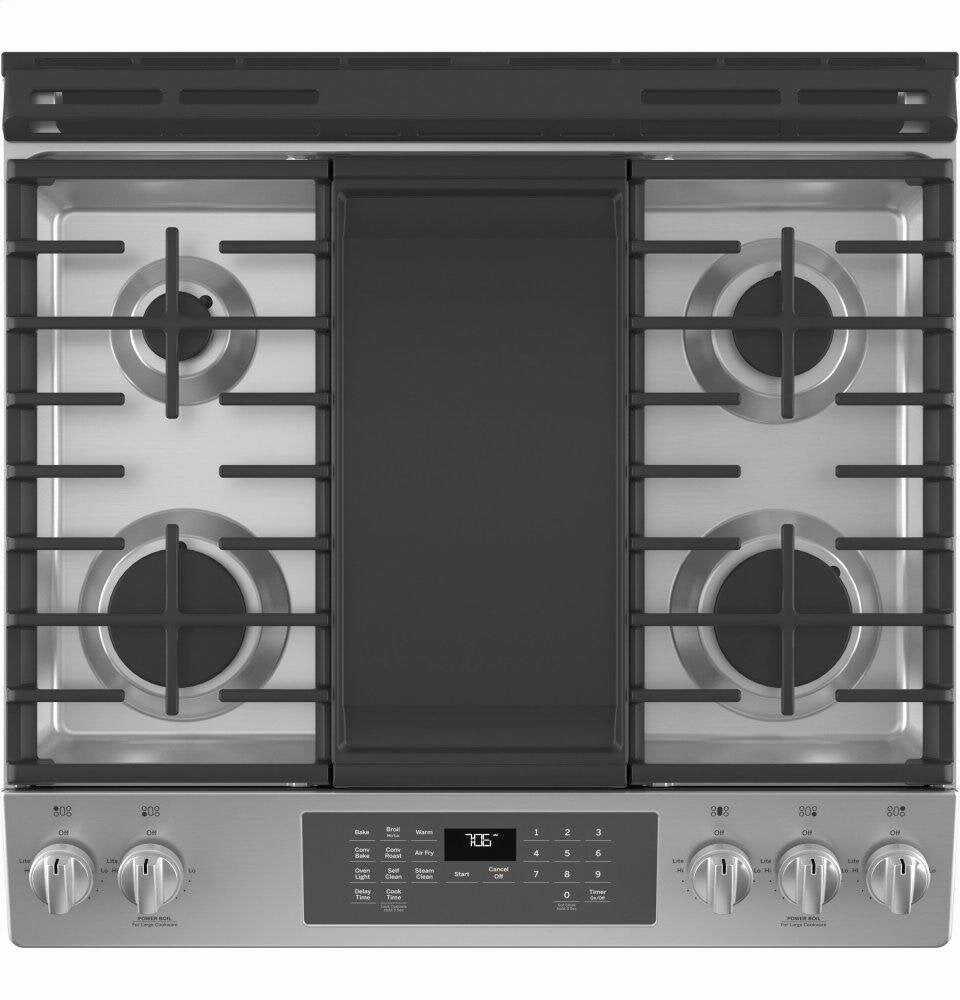Ge Appliances JGS760SPSS Ge? 30" Slide-In Front-Control Convection Gas Range With No Preheat Air Fry