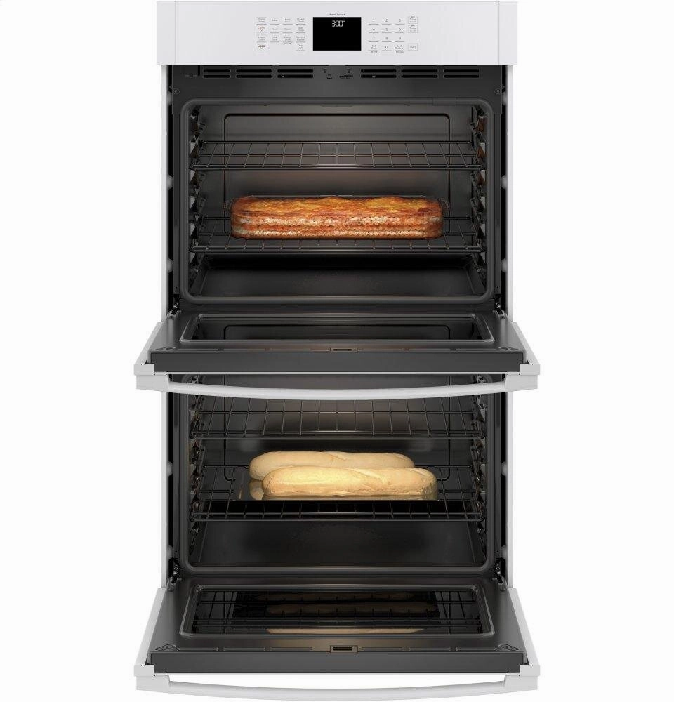 Ge Appliances JTD3000DNWW Ge 30" Smart Built-In Self-Clean Double Wall Oven With Never-Scrub Racks