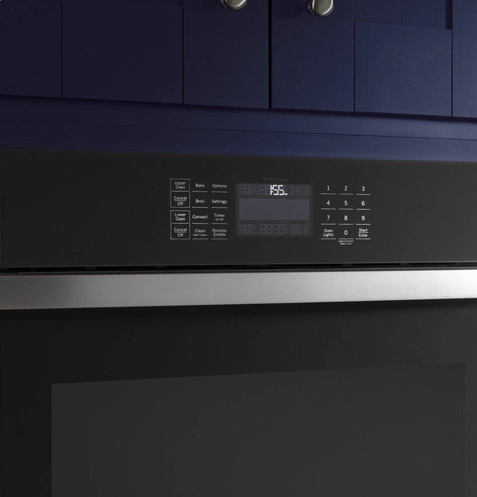 Ge Appliances JTD5000DNBB Ge 30" Smart Built-In Self-Clean Convection Double Wall Oven With Never Scrub Racks