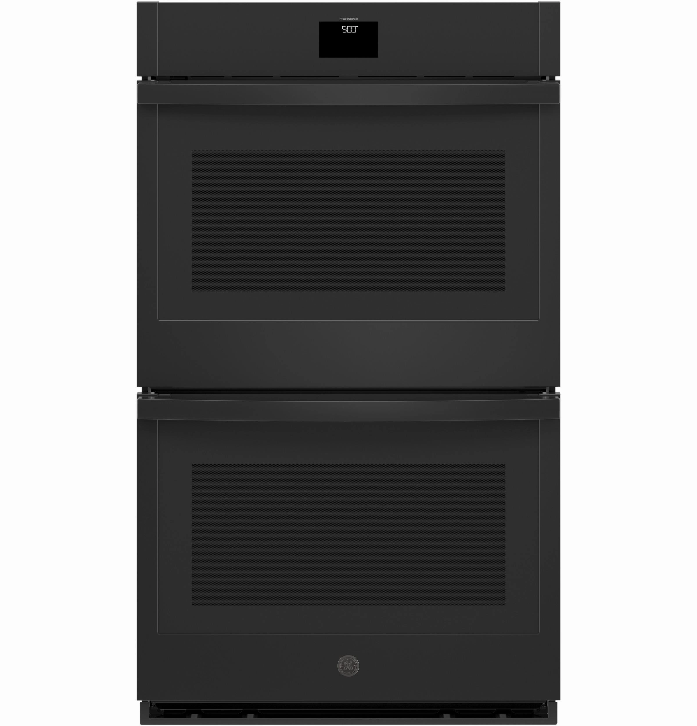 Ge Appliances JTD5000DVBB Ge 30" Smart Built-In Self-Clean Convection Double Wall Oven With No Preheat Air Fry Wall Ovens convection wall oven with steam assist