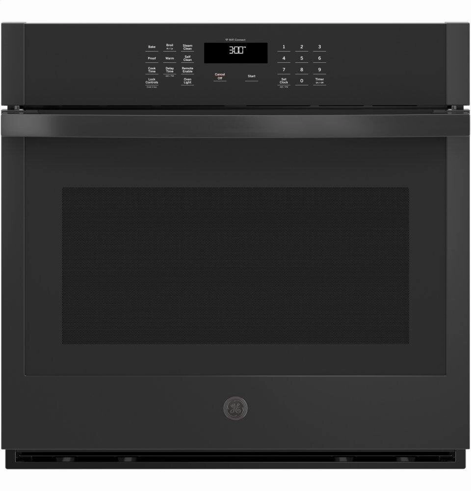 Ge Appliances JTS3000DNBB Ge 30" Smart Built-In Self-Clean Single Wall Oven With Never-Scrub Racks Wall Ovens oven with smart temperature control