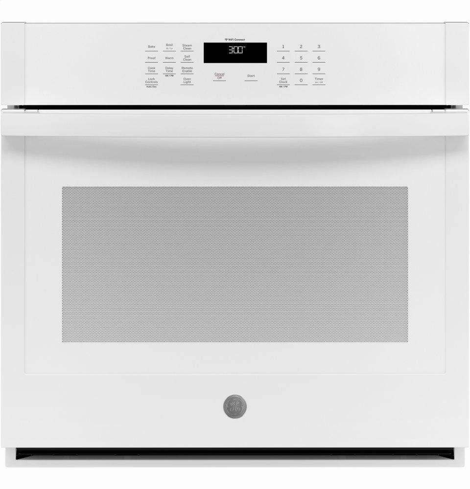 Ge Appliances JTS3000DNWW Ge 30" Smart Built-In Self-Clean Single Wall Oven With Never-Scrub Racks Wall Ovens oven with smart temperature control