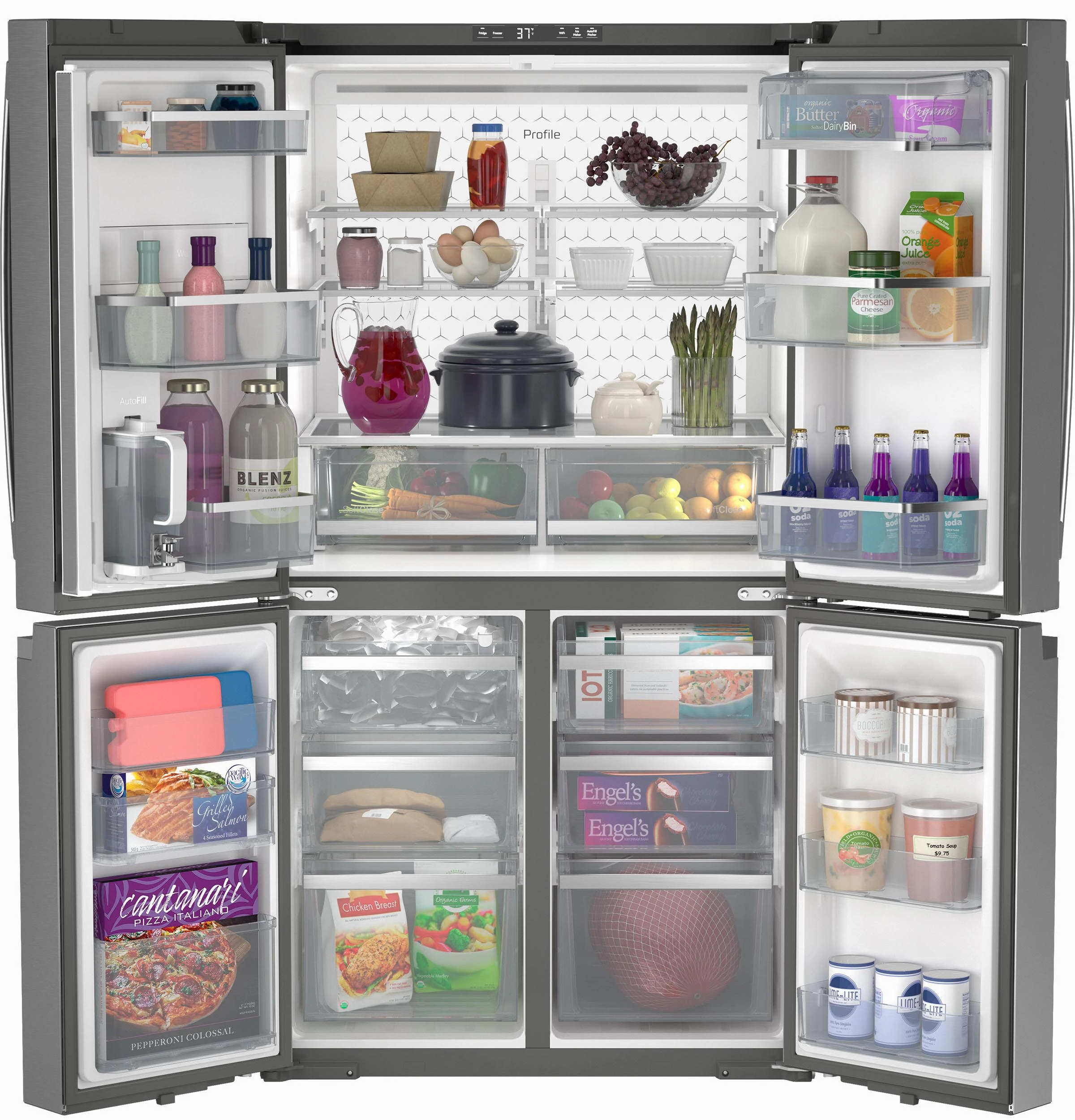 Ge Appliances PAE28BYTFS Ge Profile&#8482; Energy Star? 28.3 Cu. Ft. Quad-Door Refrigerator With Dual-Dispense Autofill Pitcher