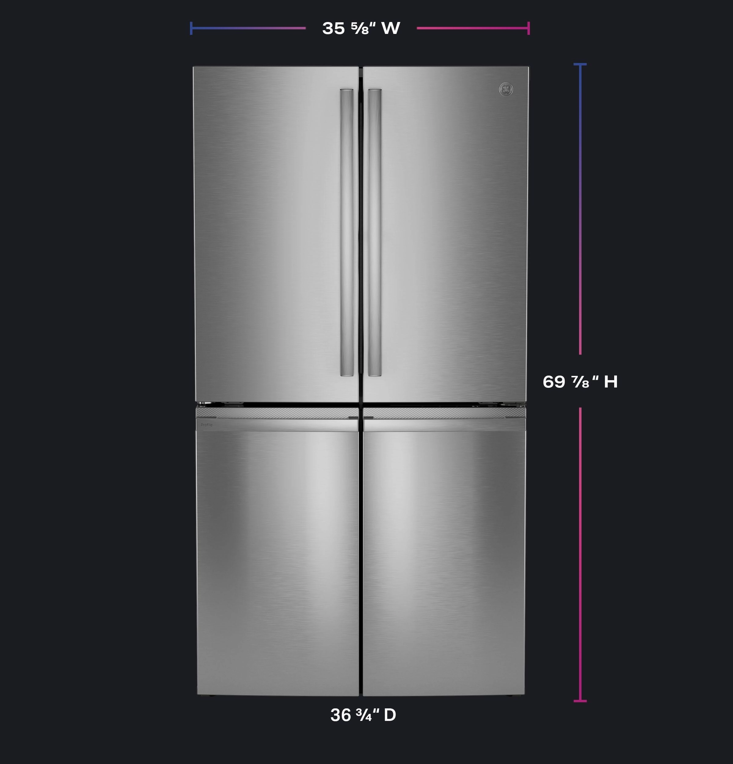 Ge Appliances PAE28BYTFS Ge Profile&#8482; Energy Star? 28.3 Cu. Ft. Quad-Door Refrigerator With Dual-Dispense Autofill Pitcher