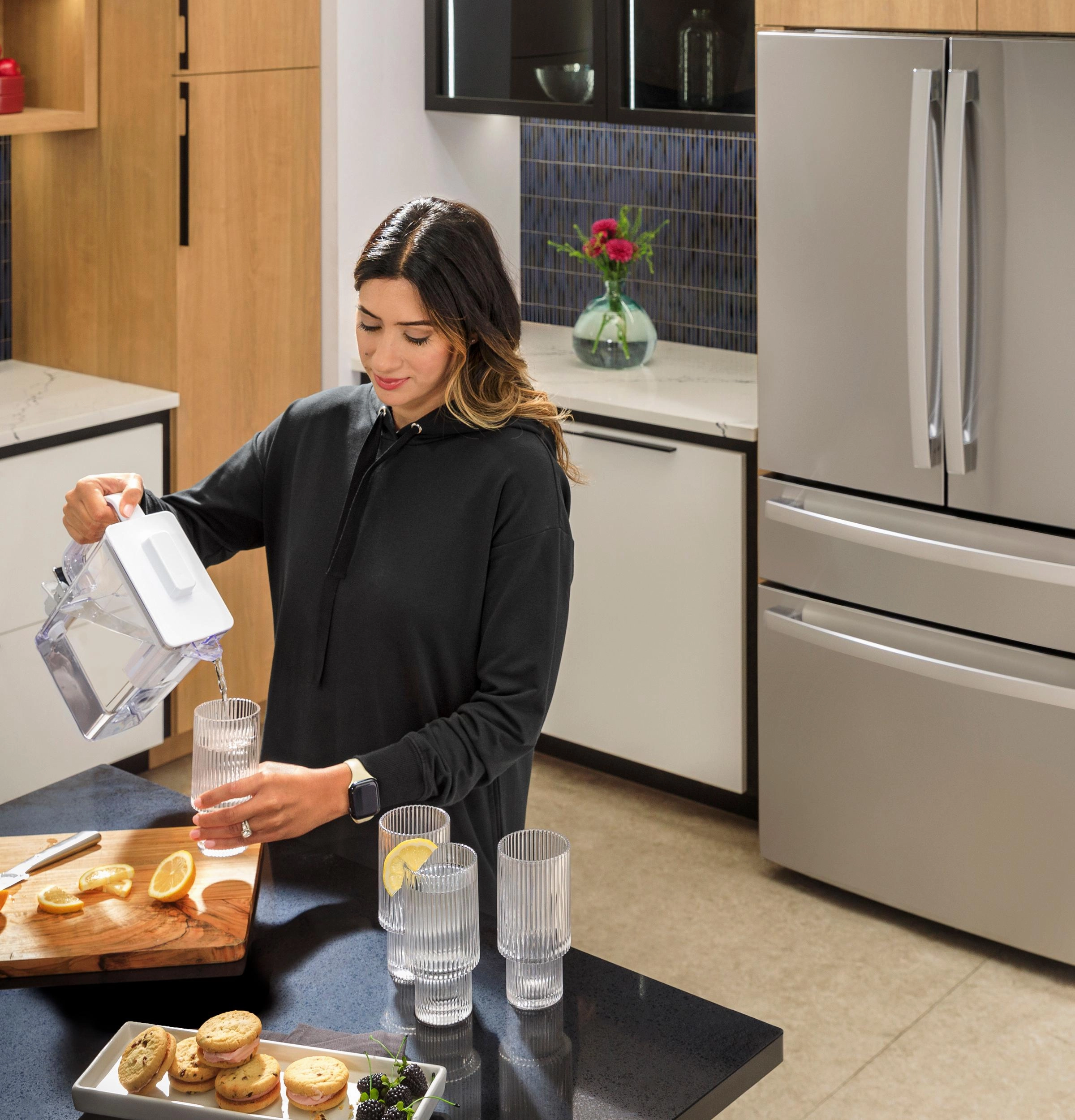 Ge Appliances PAE28BYTFS Ge Profile&#8482; Energy Star? 28.3 Cu. Ft. Quad-Door Refrigerator With Dual-Dispense Autofill Pitcher