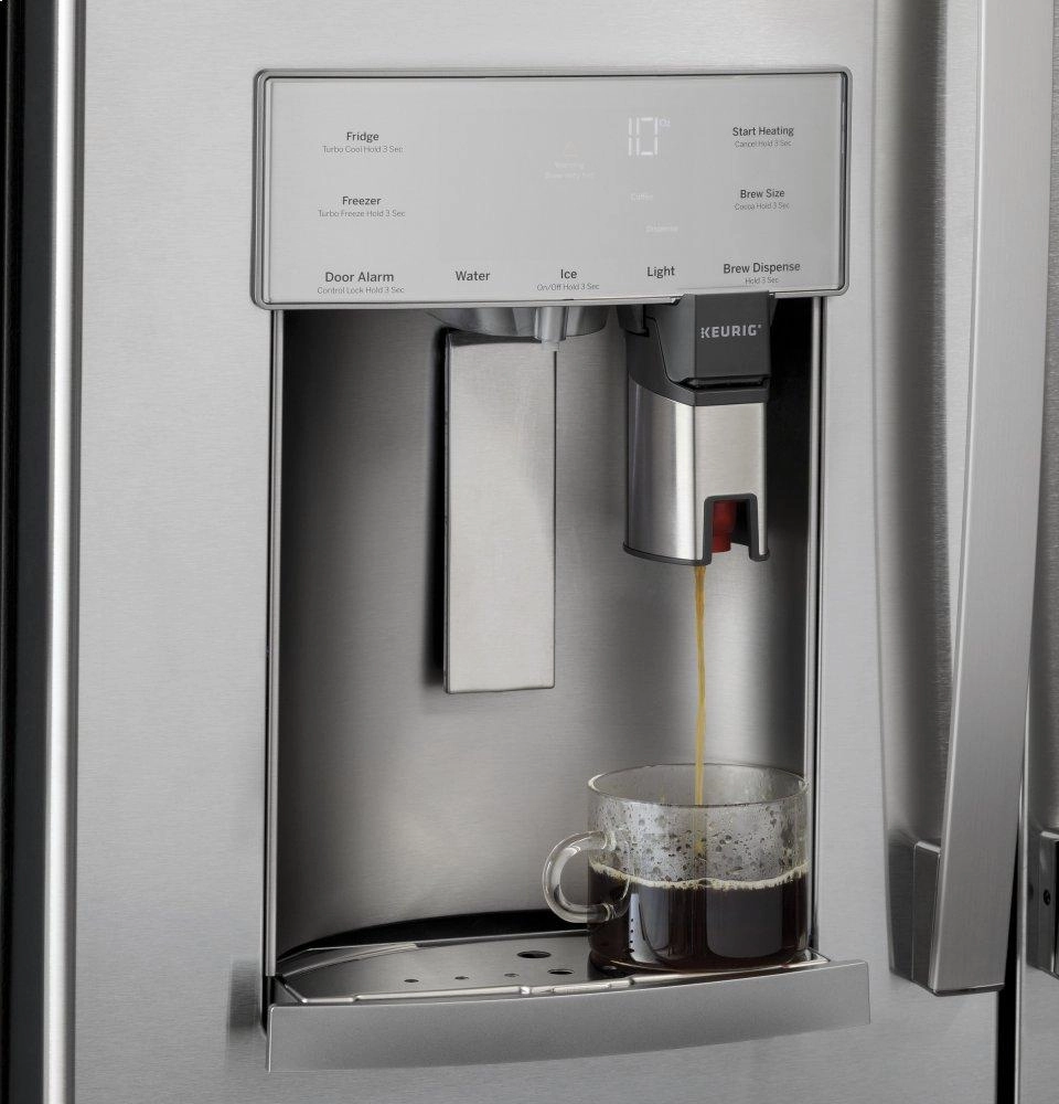 Ge Appliances PFE28PYNFS Ge Profile&#8482; Series Energy Star? 27.7 Cu. Ft. Smart Fingerprint Resistant French-Door Refrigerator With Keurig? K-Cup? Brewing System