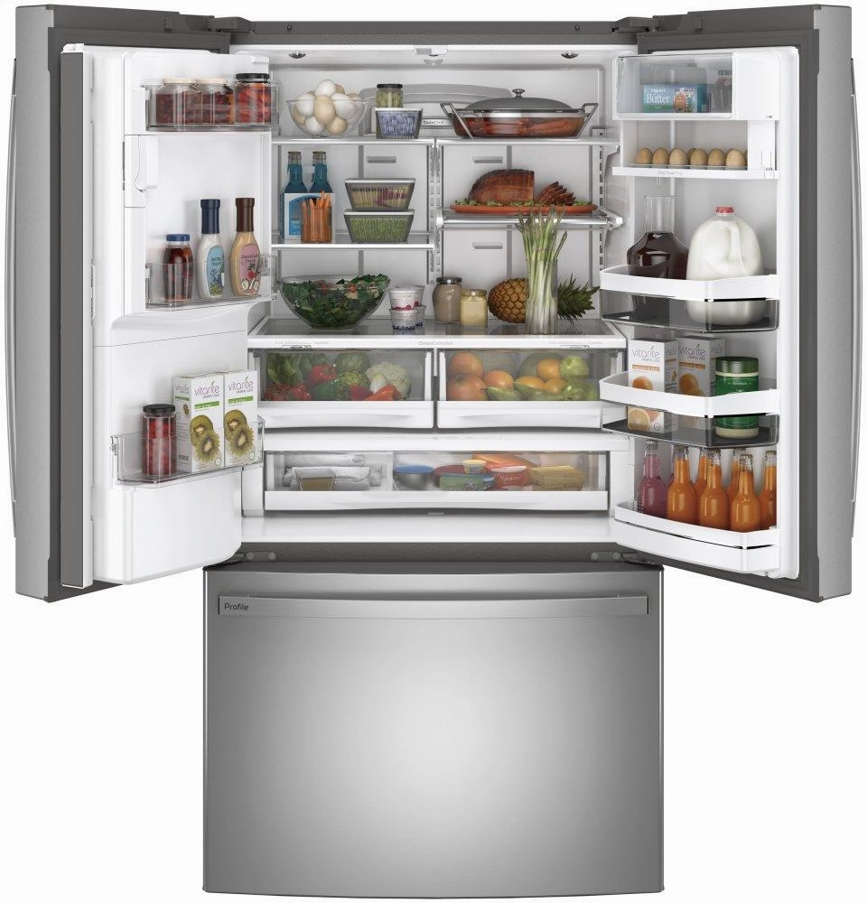 Ge Appliances PFE28PYNFS Ge Profile&#8482; Series Energy Star? 27.7 Cu. Ft. Smart Fingerprint Resistant French-Door Refrigerator With Keurig? K-Cup? Brewing System