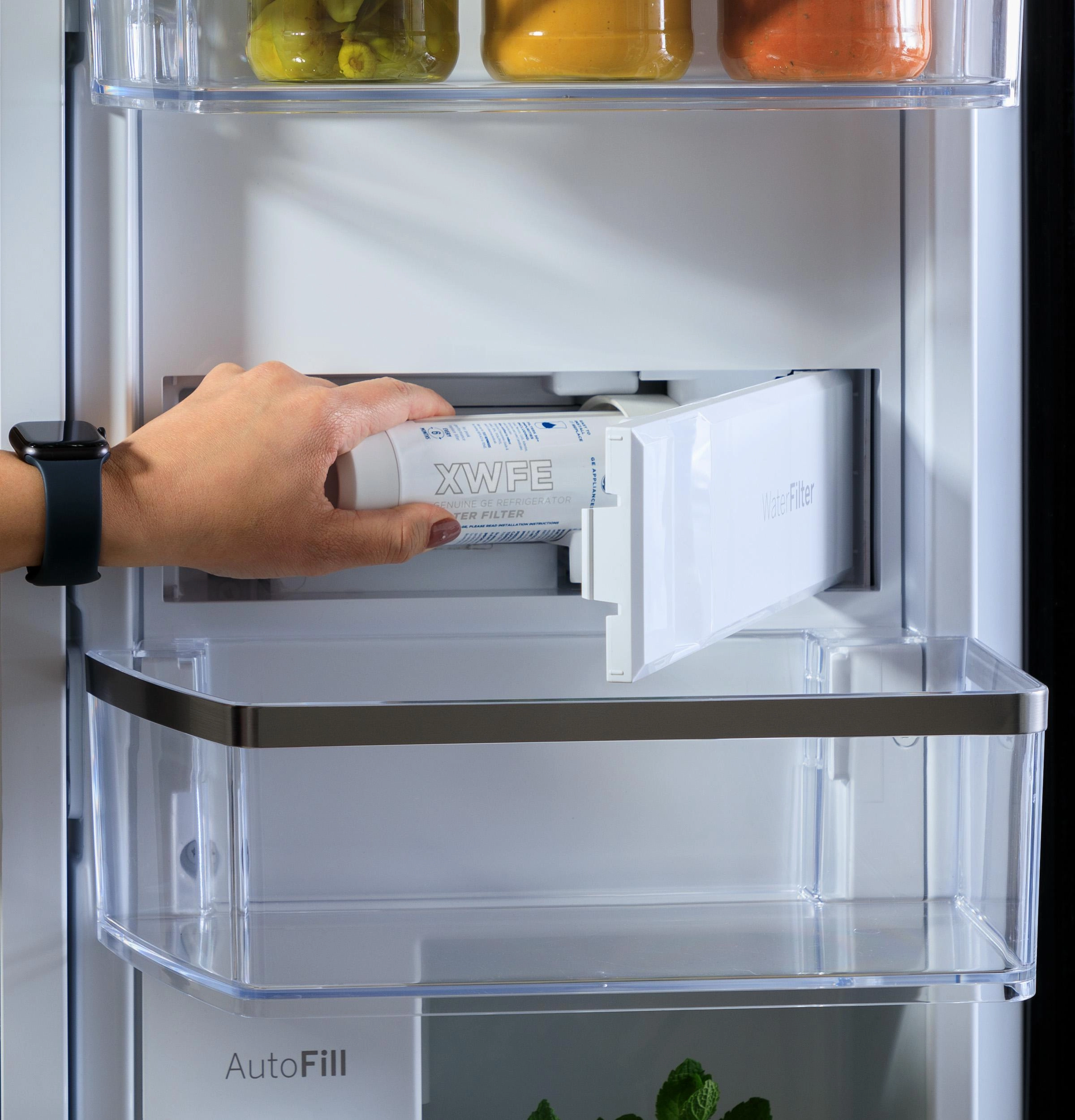 Ge Appliances PGE29BYTFS Ge Profile&#8482; Series Energy Star? 28.7 Cu. Ft. Smart Fingerprint Resistant 4-Door French-Door Refrigerator With Dual-Dispense Autofill Pitcher