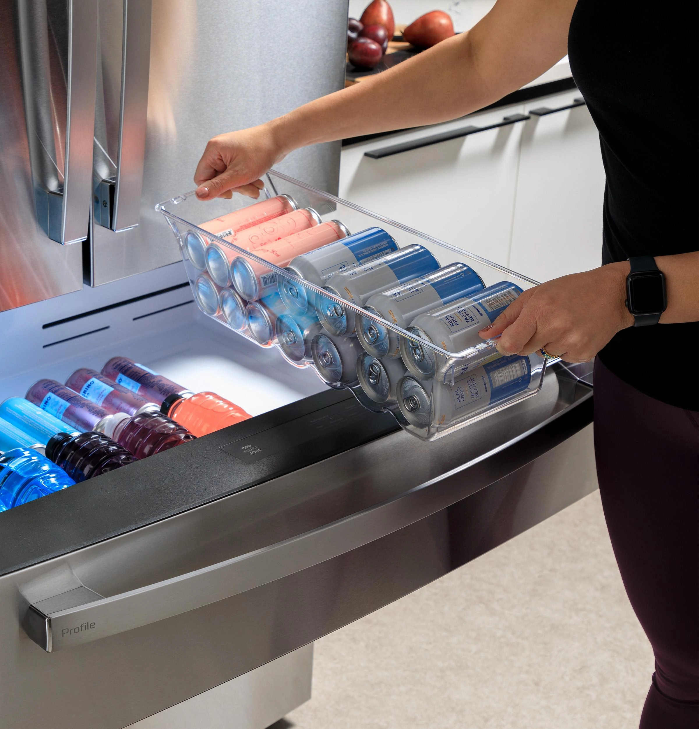 Ge Appliances PGE29BYTFS Ge Profile&#8482; Series Energy Star? 28.7 Cu. Ft. Smart Fingerprint Resistant 4-Door French-Door Refrigerator With Dual-Dispense Autofill Pitcher