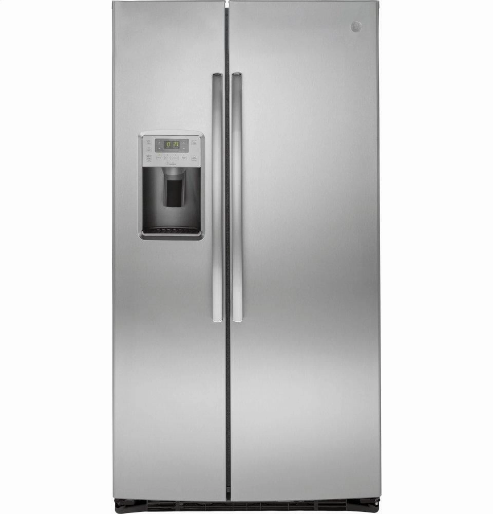 Ge Appliances PSE25KSHSS Ge Profile&#8482; Series Energy Star? 25.3 Cu. Ft. Side-By-Side Refrigerator Freestanding Refrigerators freestanding fridge freezer combo