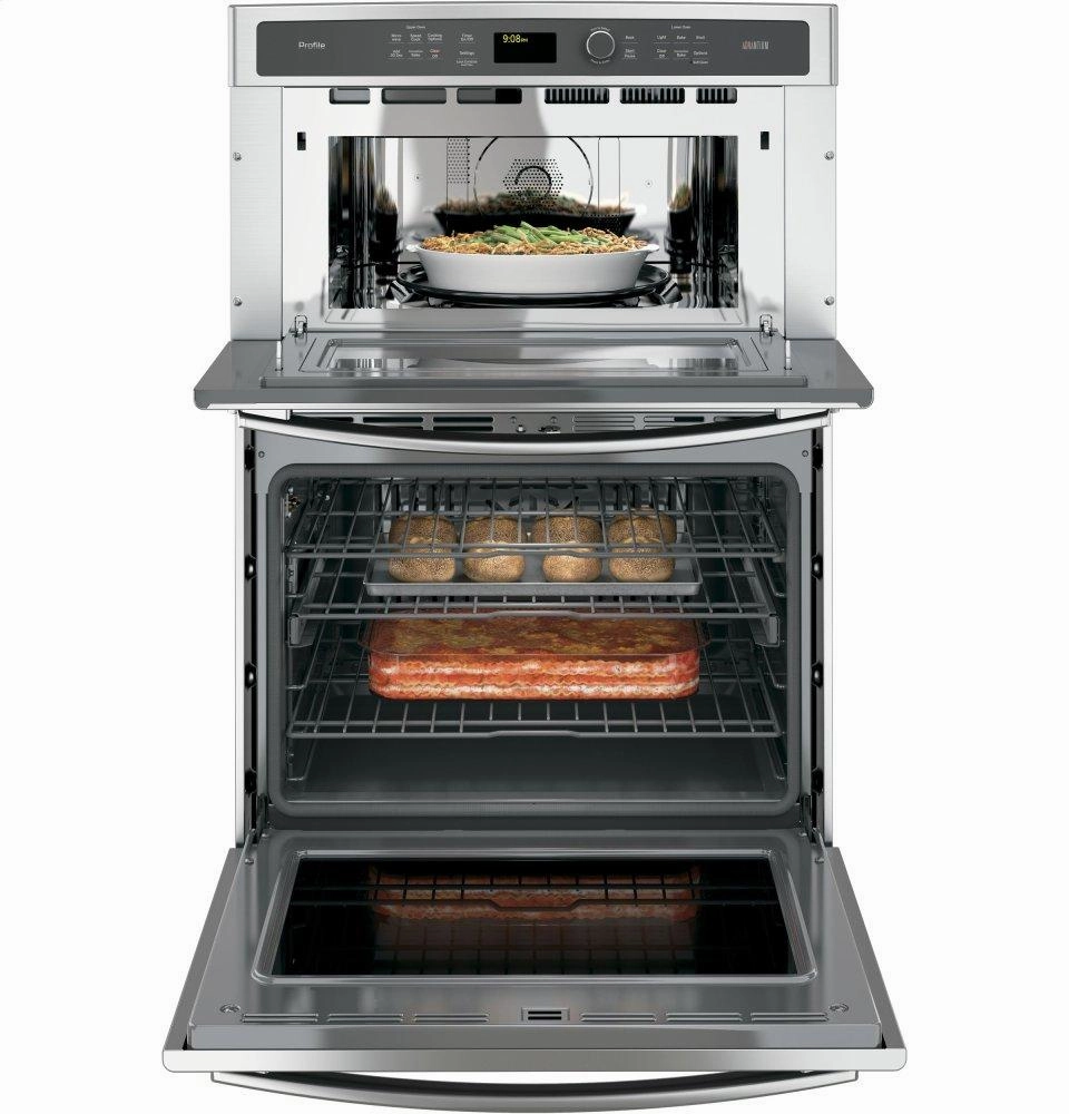 Ge Appliances PT9800SHSS Ge Profile&#8482; 30 In. Combination Double Wall Oven With Convection And Advantium Technology