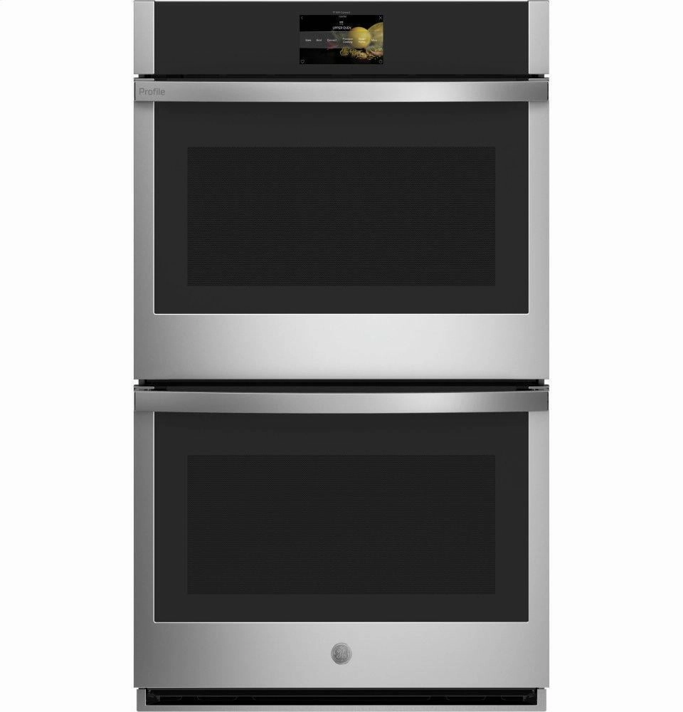 Ge Appliances PTD9000SNSS Ge Profile&#8482; 30" Smart Built-In Convection Double Wall Oven With In-Oven Camera And No Preheat Air Fry Wall Ovens 27 inch wall oven built-in