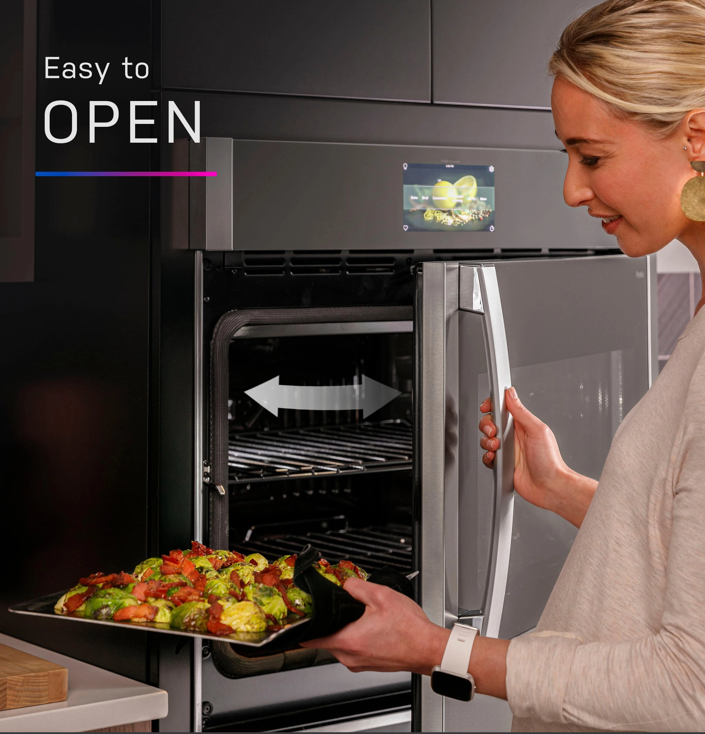 Ge Appliances PTS700LSNSS Ge Profile&#8482; 30" Smart Built-In Convection Single Wall Oven With Left-Hand Side-Swing Doors