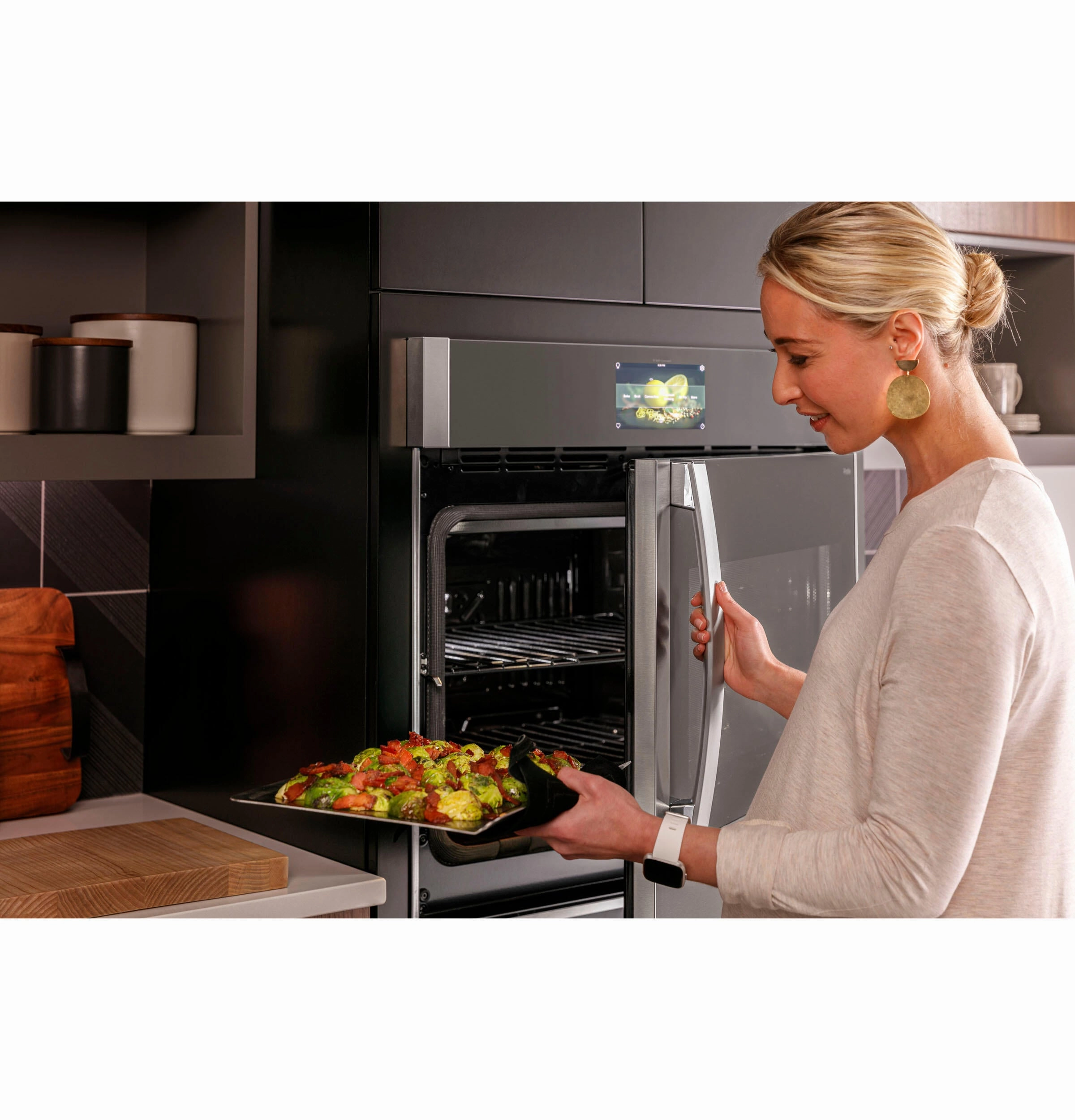 Ge Appliances PTS700LSNSS Ge Profile&#8482; 30" Smart Built-In Convection Single Wall Oven With Left-Hand Side-Swing Doors