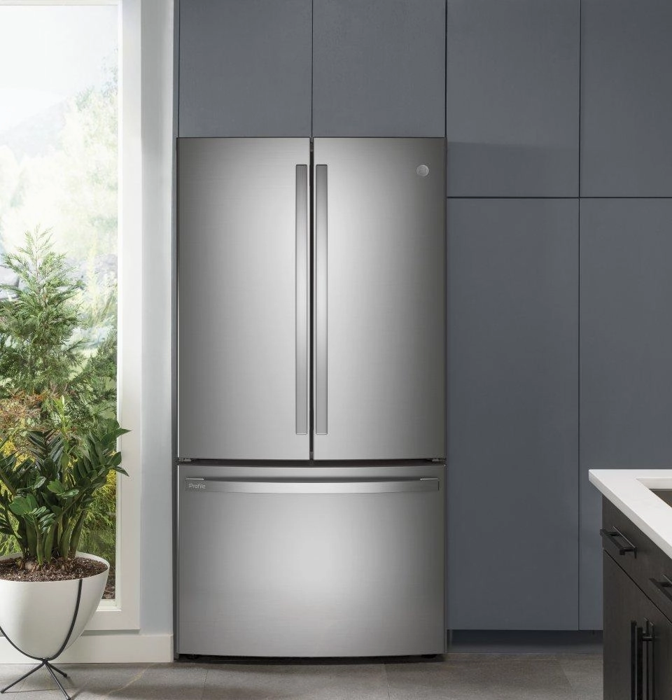 Ge Appliances PWE23KYNFS Ge Profile&#8482; Energy Star? 23.1 Cu. Ft. Counter-Depth Fingerprint Resistant French-Door Refrigerator
