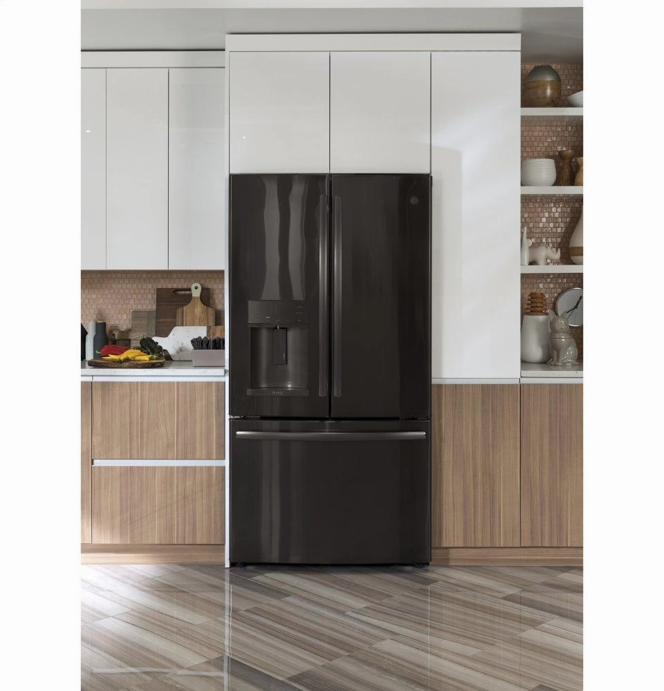 Ge Appliances PYE22KBLTS Ge Profile&#8482; Series Energy Star? 22.1 Cu. Ft. Counter-Depth French-Door Refrigerator With Hands-Free Autofill
