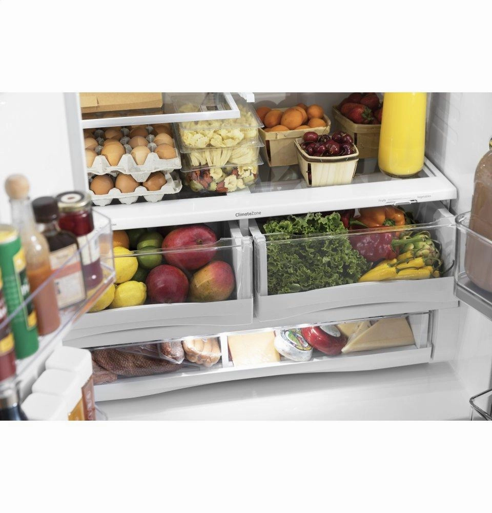 Ge Appliances PYE22KBLTS Ge Profile&#8482; Series Energy Star? 22.1 Cu. Ft. Counter-Depth French-Door Refrigerator With Hands-Free Autofill
