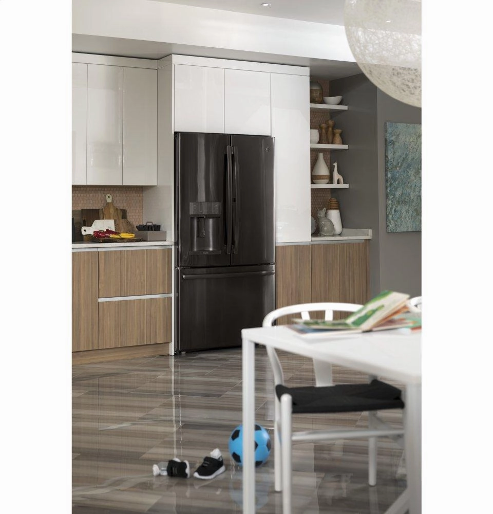 Ge Appliances PYE22KBLTS Ge Profile&#8482; Series Energy Star? 22.1 Cu. Ft. Counter-Depth French-Door Refrigerator With Hands-Free Autofill