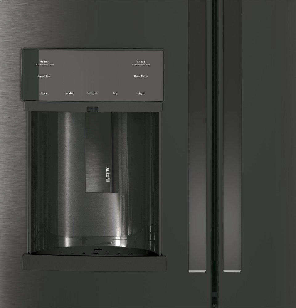 Ge Appliances PYE22KBLTS Ge Profile&#8482; Series Energy Star? 22.1 Cu. Ft. Counter-Depth French-Door Refrigerator With Hands-Free Autofill