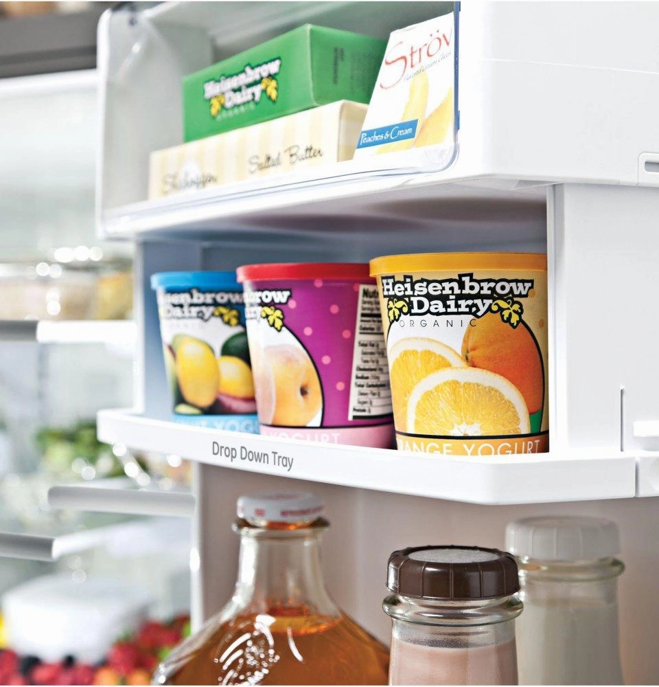 Ge Appliances PYE22KBLTS Ge Profile&#8482; Series Energy Star? 22.1 Cu. Ft. Counter-Depth French-Door Refrigerator With Hands-Free Autofill