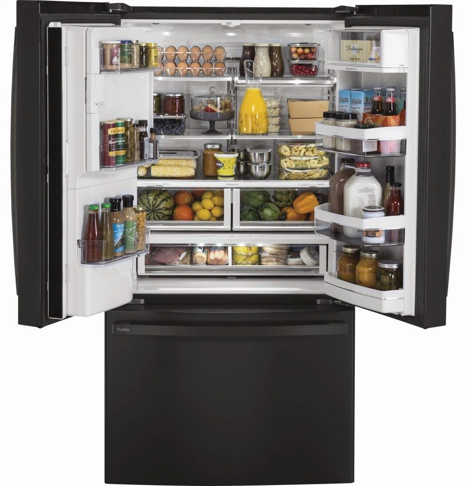 Ge Appliances PYE22KBLTS Ge Profile&#8482; Series Energy Star? 22.1 Cu. Ft. Counter-Depth French-Door Refrigerator With Hands-Free Autofill