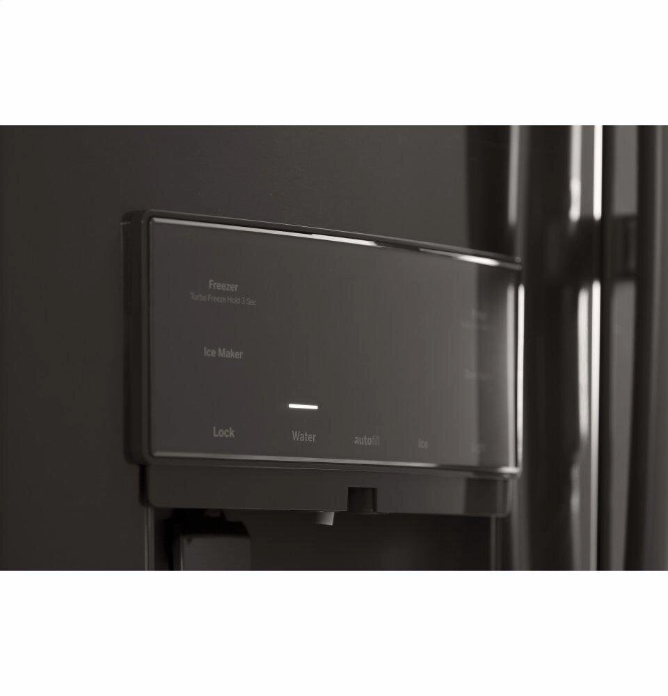 Ge Appliances PYE22KBLTS Ge Profile&#8482; Series Energy Star? 22.1 Cu. Ft. Counter-Depth French-Door Refrigerator With Hands-Free Autofill