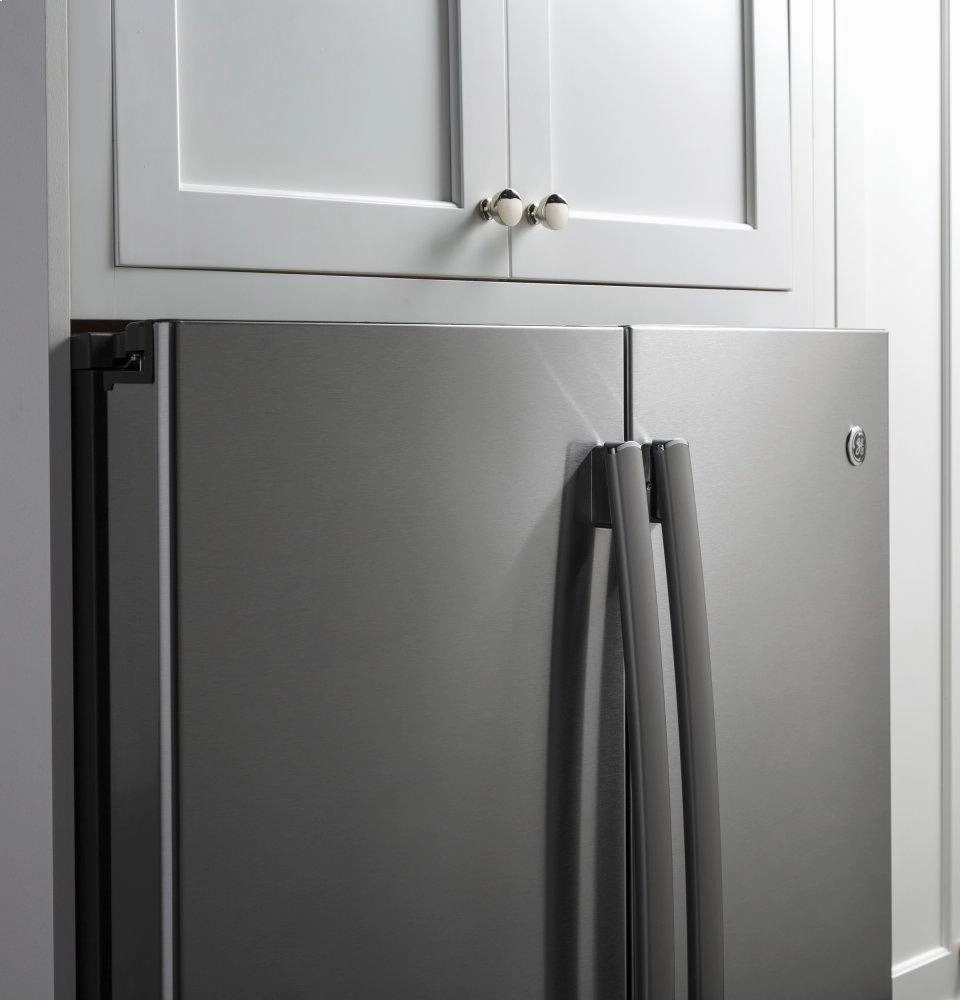 Ge Appliances PYE22KBLTS Ge Profile&#8482; Series Energy Star? 22.1 Cu. Ft. Counter-Depth French-Door Refrigerator With Hands-Free Autofill