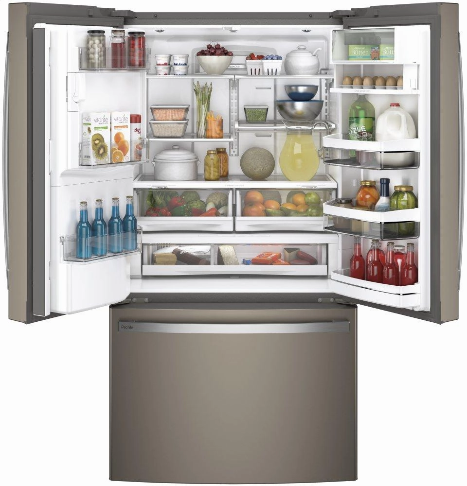 Ge Appliances PYE22KMKES Ge Profile&#8482; Series Energy Star? 22.1 Cu. Ft. Counter-Depth French-Door Refrigerator With Hands-Free Autofill