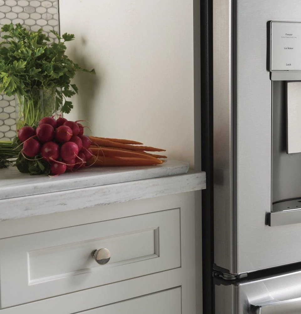 Ge Appliances PYE22KMKES Ge Profile&#8482; Series Energy Star? 22.1 Cu. Ft. Counter-Depth French-Door Refrigerator With Hands-Free Autofill
