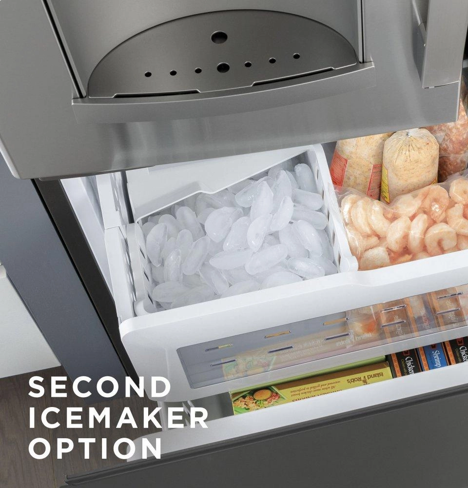 Ge Appliances PYE22KYNFS Ge Profile&#8482; Series Energy Star? 22.1 Cu. Ft. Counter-Depth Fingerprint Resistant French-Door Refrigerator With Hands-Free Autofill