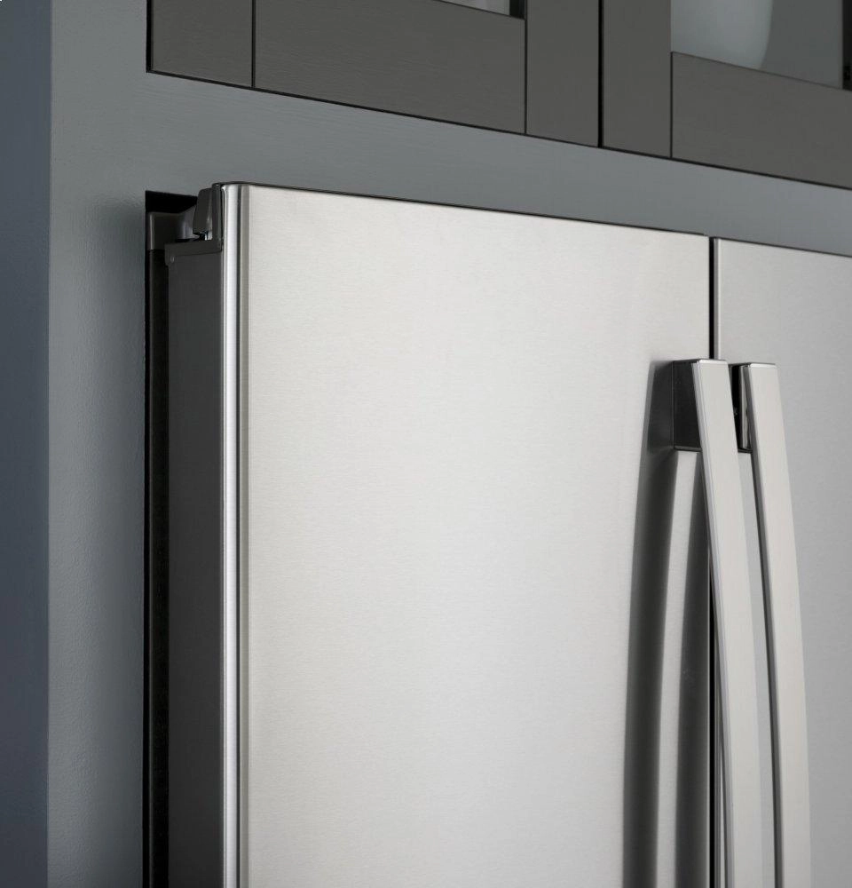 Ge Appliances PYE22KYNFS Ge Profile&#8482; Series Energy Star? 22.1 Cu. Ft. Counter-Depth Fingerprint Resistant French-Door Refrigerator With Hands-Free Autofill