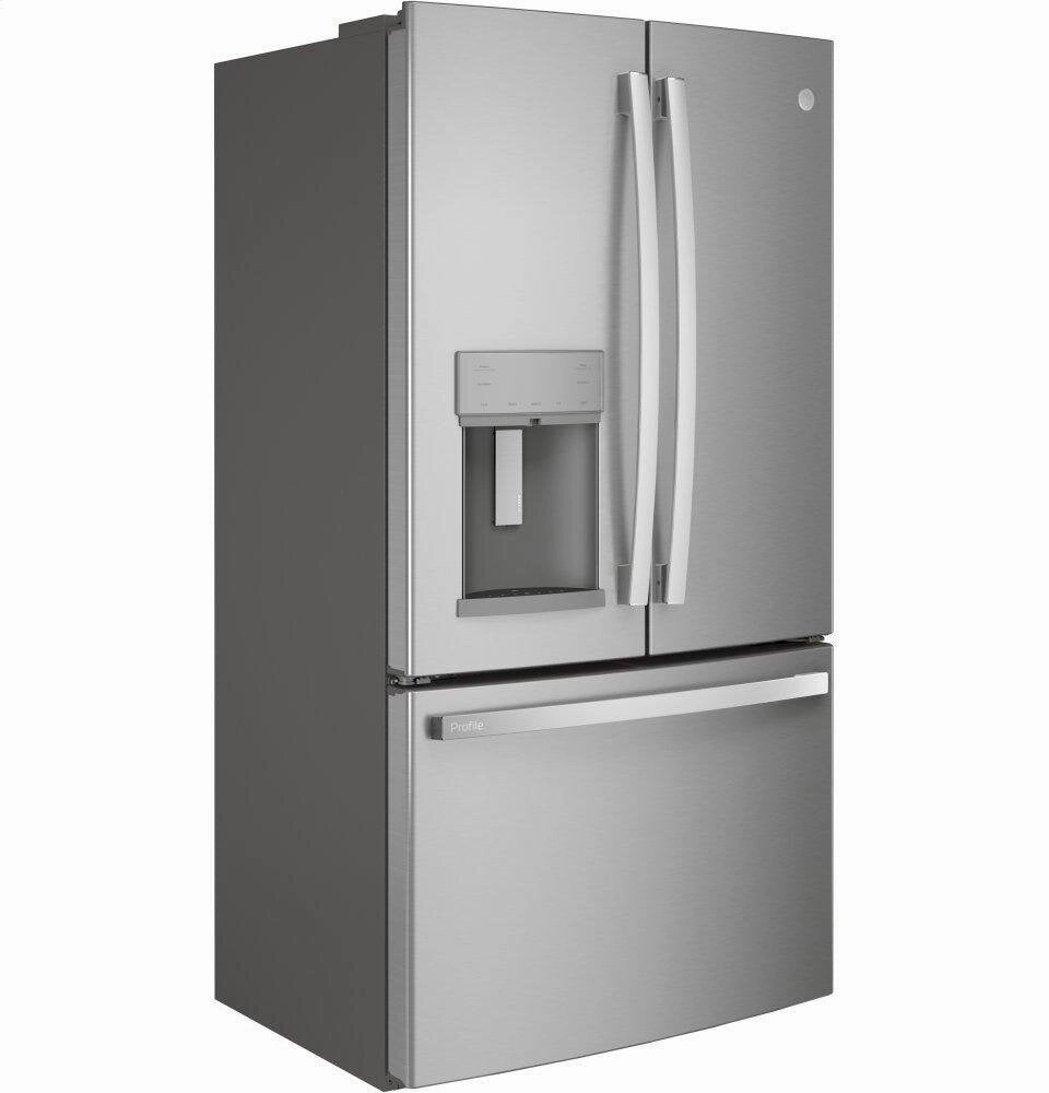 Ge Appliances PYE22KYNFS Ge Profile&#8482; Series Energy Star? 22.1 Cu. Ft. Counter-Depth Fingerprint Resistant French-Door Refrigerator With Hands-Free Autofill