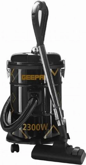 GEEPAS Drum Vacuum Cleaner, 2300Watts, 21Lit Large Tank, Copper Powerful Motor, Black robot vacuum, handheld vacuum