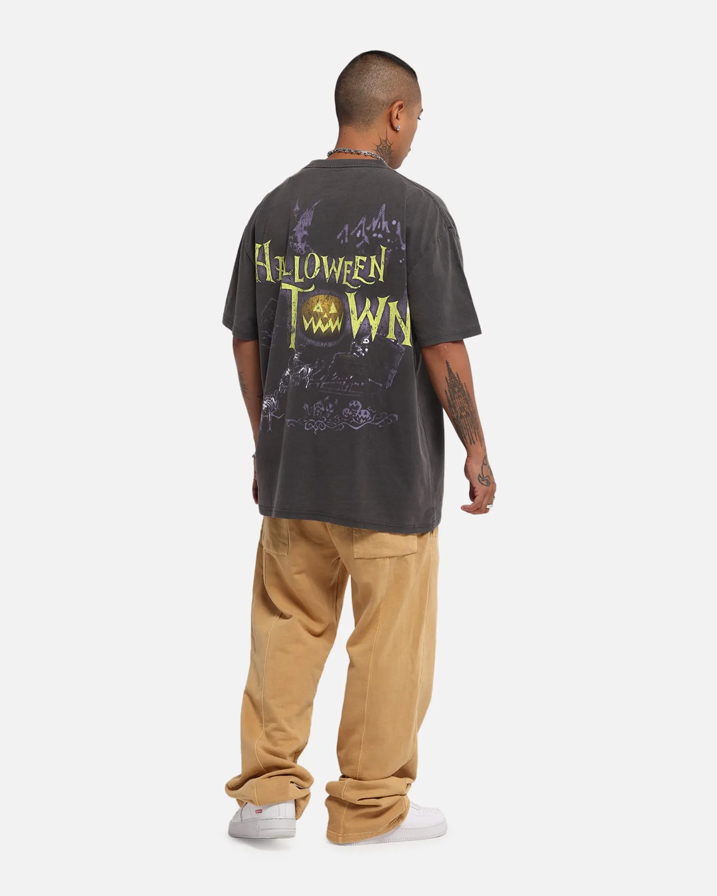 Goat Crew Disney Kingdom Hearts Halloween Town Heavy T-Shirt Black Wash