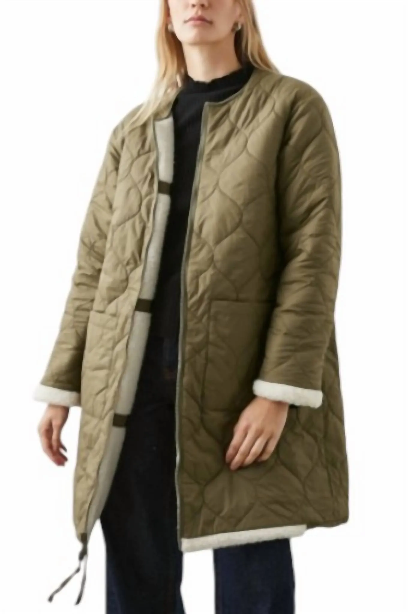 Granger Jacket In Ivory Olive Mix
