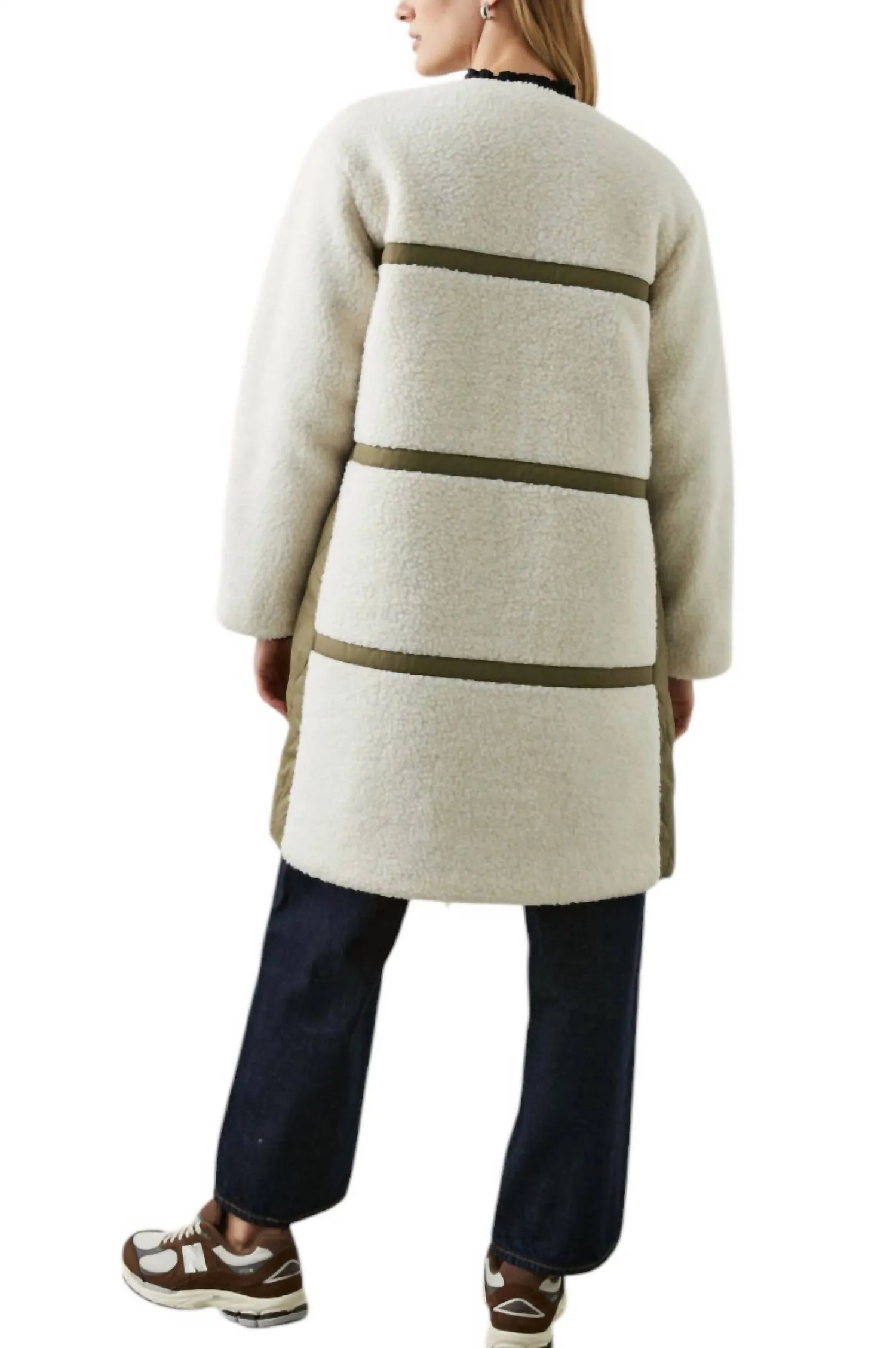 Granger Jacket In Ivory Olive Mix