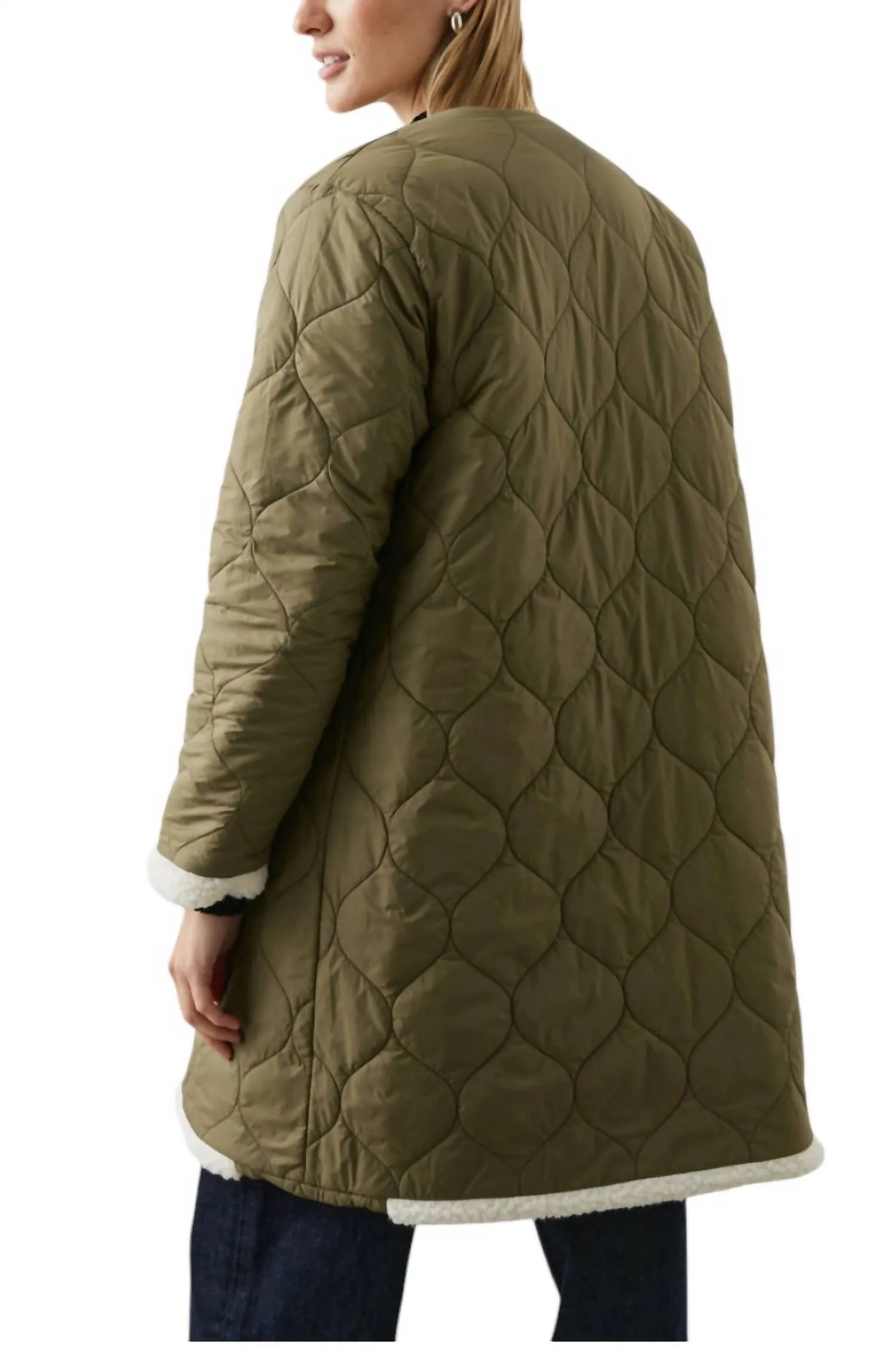 Granger Jacket In Ivory Olive Mix
