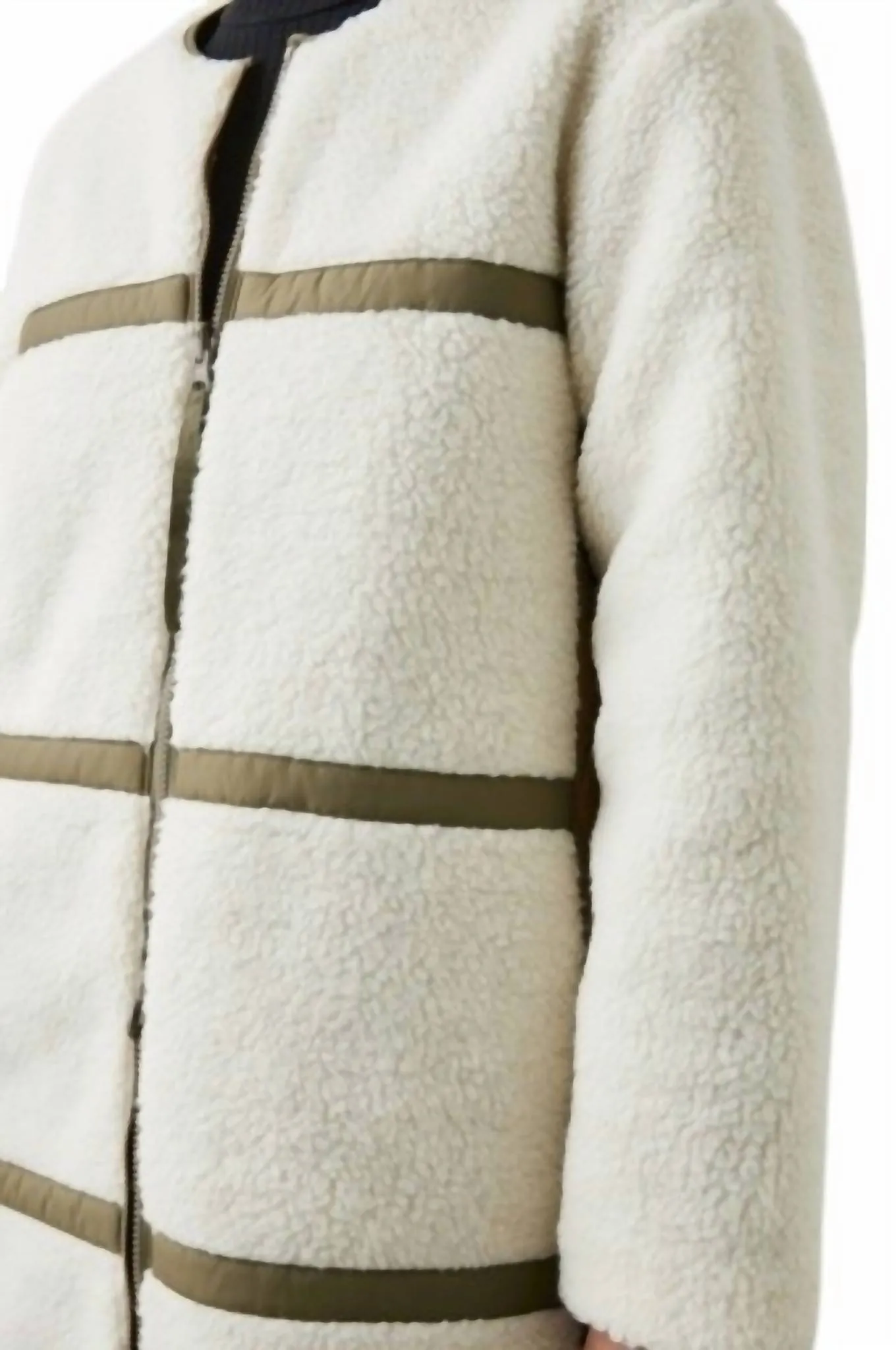 Granger Jacket In Ivory Olive Mix