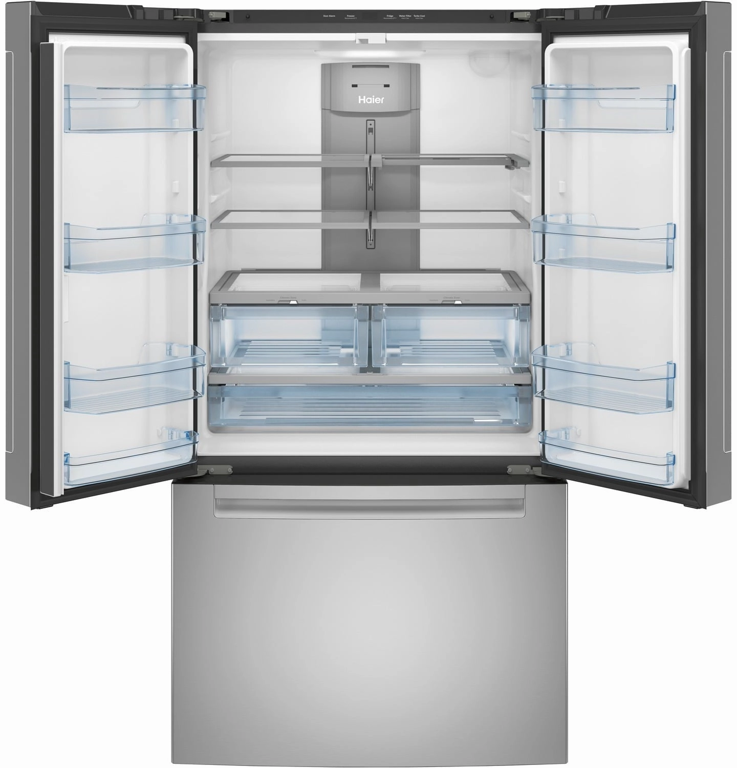 Haier QNE27JYMFS Energy Star? 27.0 Cu. Ft. Fingerprint Resistant French-Door Refrigerator