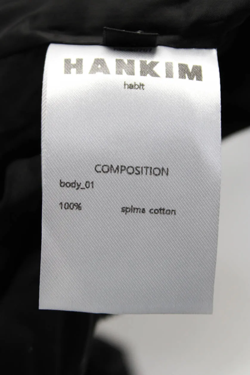 Hankim Womens Multi Panelled High Neck Sateen Full Zip Jacket Black