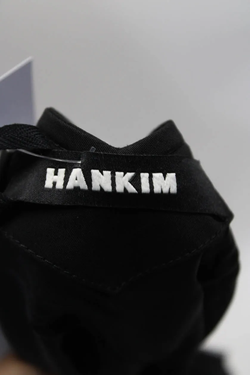 Hankim Womens Multi Panelled High Neck Sateen Full Zip Jacket Black