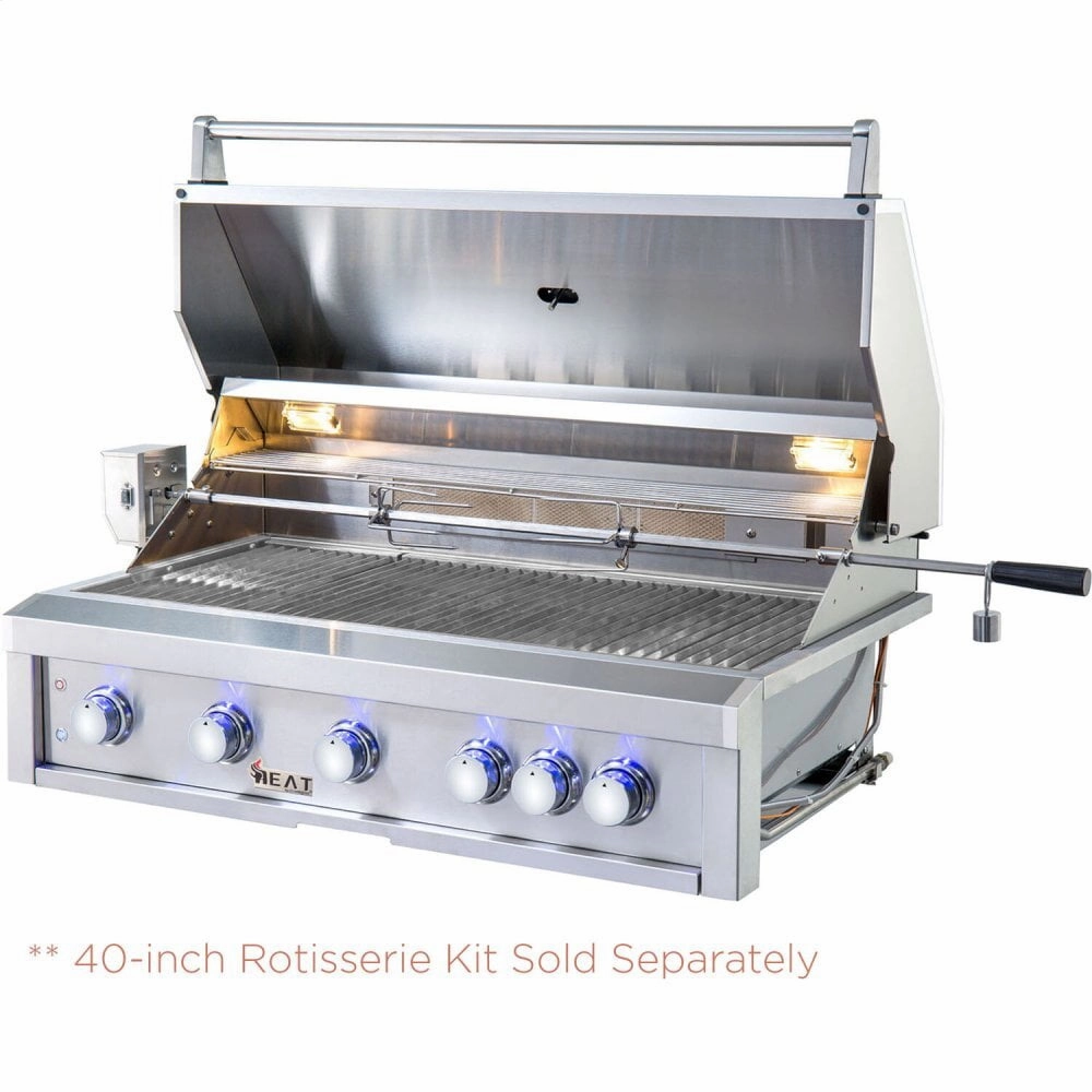 Heat Grills HTGR405LP Heat 40" 5-Burner Gas Grill W/ Infrared Burner - Lp