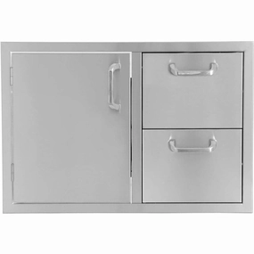 Heat Grills HTX32DRDWR 4-Burner 30" Single Door/2-Drawer Combo Storage,outdoor grill storage cabinet