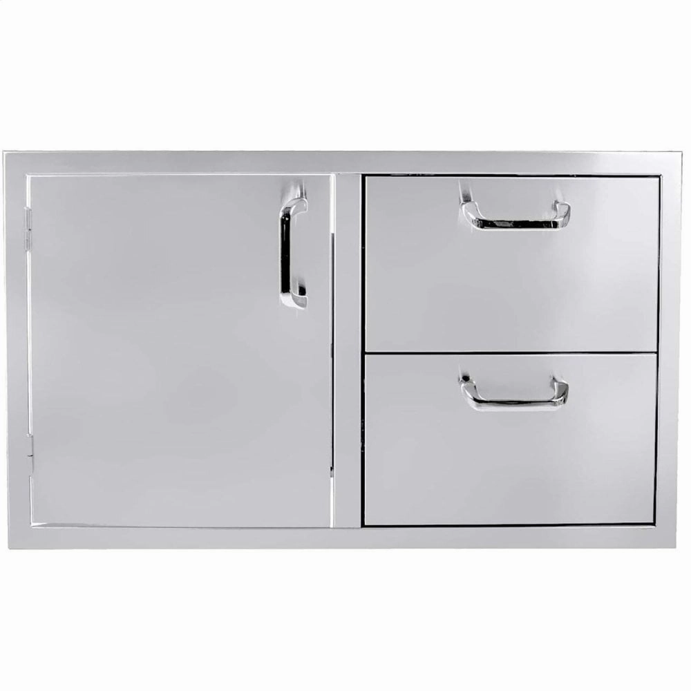 Heat Grills HTX40DRDWR 5-Burner 36" Single Door/2-Drawer Combo Storage,outdoor grill storage cabinet